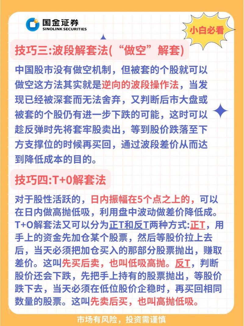 七种常见股票解套方法：向下差价法、向上差价法及降低均价法解析