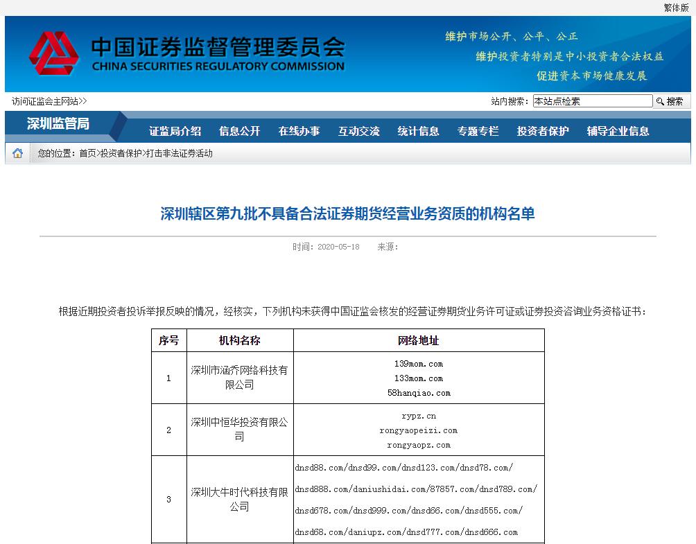 场外配资监管整顿 非法配资黑名单 投资者教育防范非法证券期货_深圳7配资