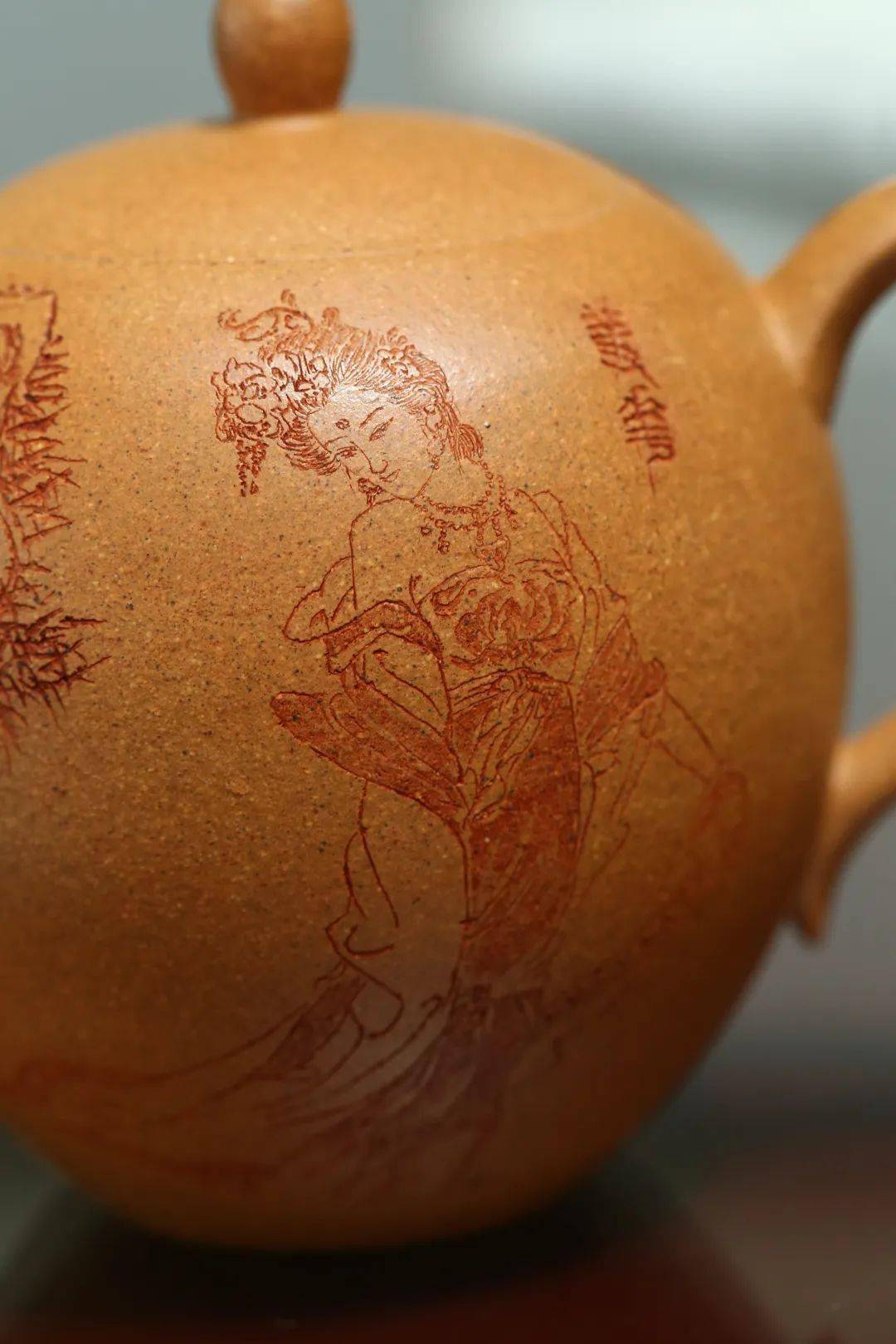 美人肩紫砂壶紫玉金砂_紫砂壶美人肩 黄金段泥紫砂壶 六一堂四大美人紫砂套壶